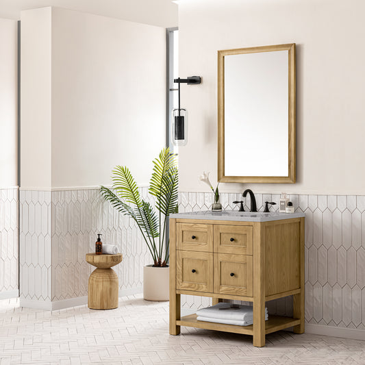 Breckenridge 30" Single Vanity, Light Natural Oak w/ 3 CM Eternal Serena Top