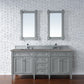 Brittany 72" Double Vanity, Urban Gray w/ 3 CM Grey Expo Quartz Top