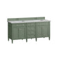 Brittany 72" Double Vanity, Smokey Celadon w/ 3 CM Ethereal Noctis Top