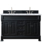 Brookfield 72" Double Vanity, Antique Black w/ 3 CM Carrara Marble Top