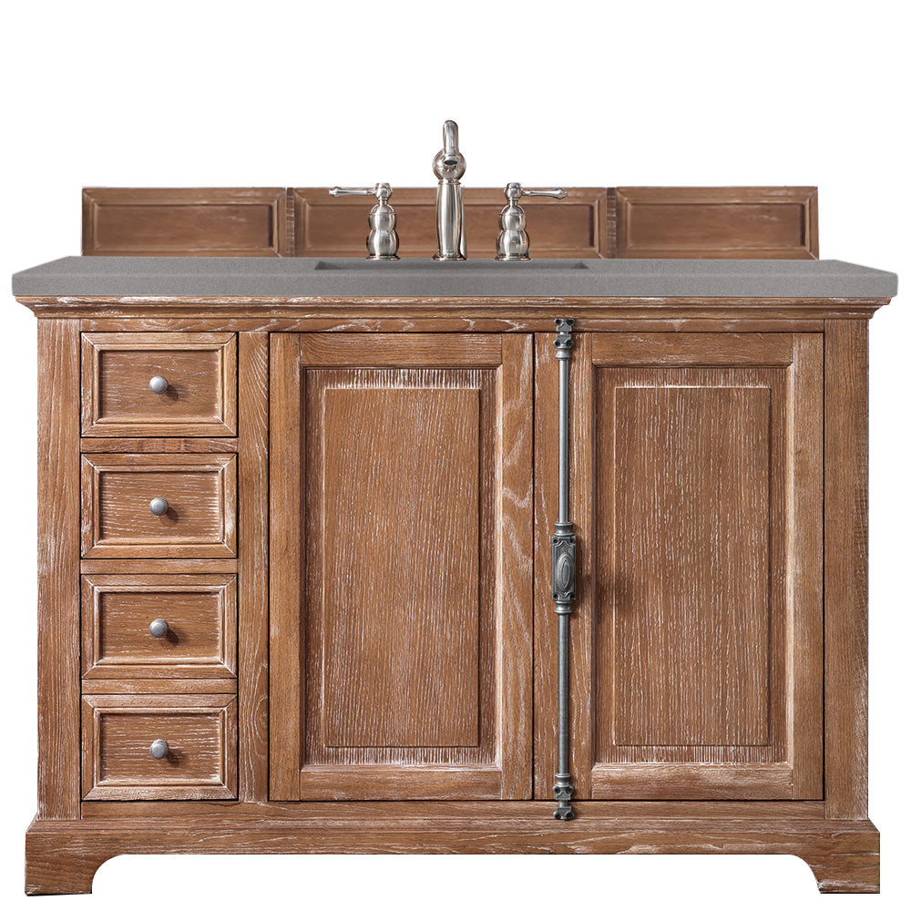 Providence 48" Single Vanity, Driftwood w/ 3 CM Grey Expo Quartz Top