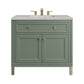 Chicago 36" Single Vanity, Smokey Celadon w/ 3 CM Eternal Serena Top