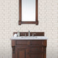 Brookfield 36" Single Vanity, Warm Cherry w/ 3 CM Carrara Marble Top