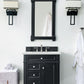 Brittany 30" Single Vanity, Black Onyx, w/ 3 CM Ethereal Noctis Quartz Top