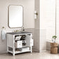 Breckenridge 36" Single Vanity, Bright White w/ 3 CM Grey Expo Top