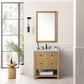 Breckenridge 30" Single Vanity, Light Natural Oak w/ 3 CM Arctic Fall Top