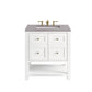 Breckenridge 30" Single Vanity, Bright White w/ 3 CM Grey Expo Top