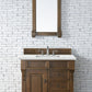 Brookfield 36" Single Vanity, Country Oak w/ 3 CM Ethereal Noctis Quartz Top