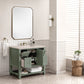 Breckenridge 36" Single Vanity, Smokey Celadon w/ 3 CM Eternal Marfil Top