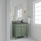 Brittany 30" Single Vanity, Smokey Celadon w/ 3 CM Charcoal Soapstone Top