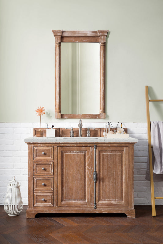 Providence 48" Single Vanity, Driftwood w/ 3 CM Eternal Jasmine Pearl Quartz Top