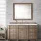 Bristol 60" Single Vanity, Whitewashed Walnut w/ 3 CM Ethereal Noctis Quartz Top