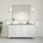 Chicago 60" Single Vanity, Glossy White w/ 3 CM Eternal Serena Top