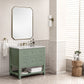 Breckenridge 36" Single Vanity, Smokey Celadon w/ 3 CM Eternal Jasmine Pearl Top