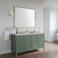 Chicago 60" Single Vanity, Smokey Celadon w/ 3 CM Eternal Serena Top