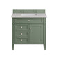 Brittany 36" Single Vanity, Smokey Celadon w/ 3 CM Eternal Serena Top