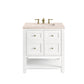 Breckenridge 30" Single Vanity, Bright White w/ 3 CM Eternal Marfil Top