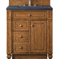 Bristol 30" Single Vanity, Saddle Brown w/ 3 CM Charcoal Soapstone Quartz Top