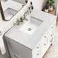 Breckenridge 36" Single Vanity, Bright White w/ 3 CM Arctic Fall Top