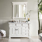 Brookfield 48" Single Vanity, Bright White w/ 3 CM Arctic Fall Solid Surface Top