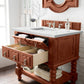 Castilian 36" Single Vanity, Aged Cognac w/ 3 CM Ethereal Noctis Quartz Top