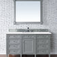 Brittany 60" Single Vanity, Urban Gray w/ 3 CM Arctic Fall Solid Surface Top