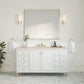 Chicago 60" Single Vanity, Glossy White w/ 3 CM Eternal Marfil Top