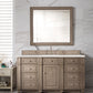 Bristol 60" Single Vanity, Whitewashed Walnut w/ 3 CM Eternal Serena Quartz Top