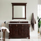 Brookfield 48" Single Vanity, Burnished Mahogany w/ 3 CM Arctic Fall Solid Surface Top