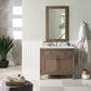 Chicago 36" Single Vanity, Whitewashed Walnut w/ 3 CM Ethereal Noctis Quartz Top