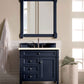 Brittany 36" Single Vanity, Victory Blue w/ 3 CM Eternal Marfil Quartz Top