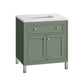 Chicago 30" Single Vanity, Smokey Celadon w/ 3 CM Ethereal Noctis Top