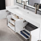 Columbia 72" Double Vanity, Glossy White w/ Glossy White Composite Stone Top