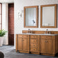 Bristol 72" Double Vanity, Saddle Brown w/ 3 CM Eternal Jasmine Pearl Quartz Top