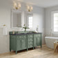 Brittany 72" Double Vanity, Smokey Celadon w/ 3 CM Charcoal Soapstone Top