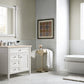 Brittany 36" Single Vanity, Bright White w/ 3 CM Eternal Marfil Quartz Top