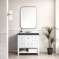 Breckenridge 36" Single Vanity, Bright White w/ 3 CM Charcoal Soapstone Top