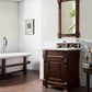 Brookfield 26" Single Vanity, Burnished Mahogany w/ 3 CM Ethereal Noctis Quartz Top