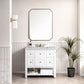 Breckenridge 36" Single Vanity, Bright White w/ 3 CM Arctic Fall Top