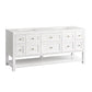 Breckenridge 72" Double Vanity, Bright White w/ 3 CM White Zeus Top