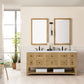 Breckenridge 72" Double Vanity, Light Natural Oak w/ 3 CM Ethereal Noctis Top