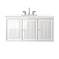 Athens 48" Single Vanity, Glossy White w/ 3 CM White Zeus Quartz Top