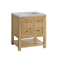 Breckenridge 30" Single Vanity, Light Natural Oak w/ 3 CM Eternal Serena Top