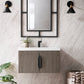 Columbia 31.5" Single Vanity, Ash Gray w/ White Glossy Composite Stone Top