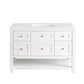 Breckenridge 48" Single Vanity, Bright White w/ 3 CM White Zeus Top