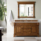 Brookfield 60" Single Vanity, Country Oak w/ 3 CM Arctic Fall Solid Surface Top