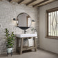 Auburn 36" Single Sink Console, Weathered Timber w/ Glossy White Mineral Composite Stone Top