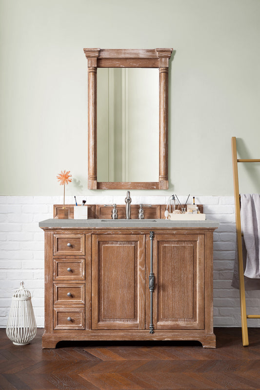 Providence 48" Single Vanity, Driftwood w/ 3 CM Eternal Serena Quartz Top