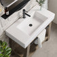 Auburn 36" Single Sink Console, Weathered Timber w/ Glossy White Mineral Composite Stone Top