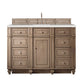 Bristol 60" Single Vanity, Whitewashed Walnut w/ 3 CM Eternal Serena Quartz Top